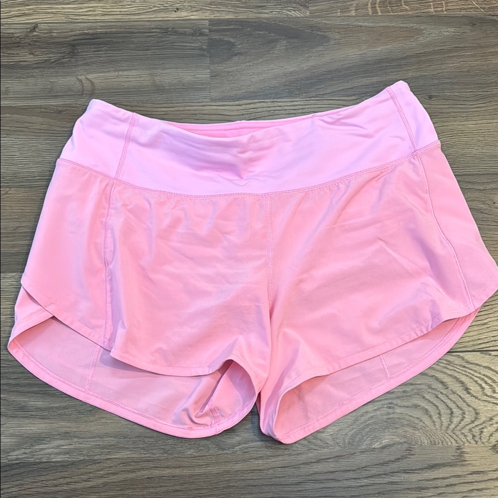 LULULEMON SPEED UP SHORTS- Pink- 4 inch